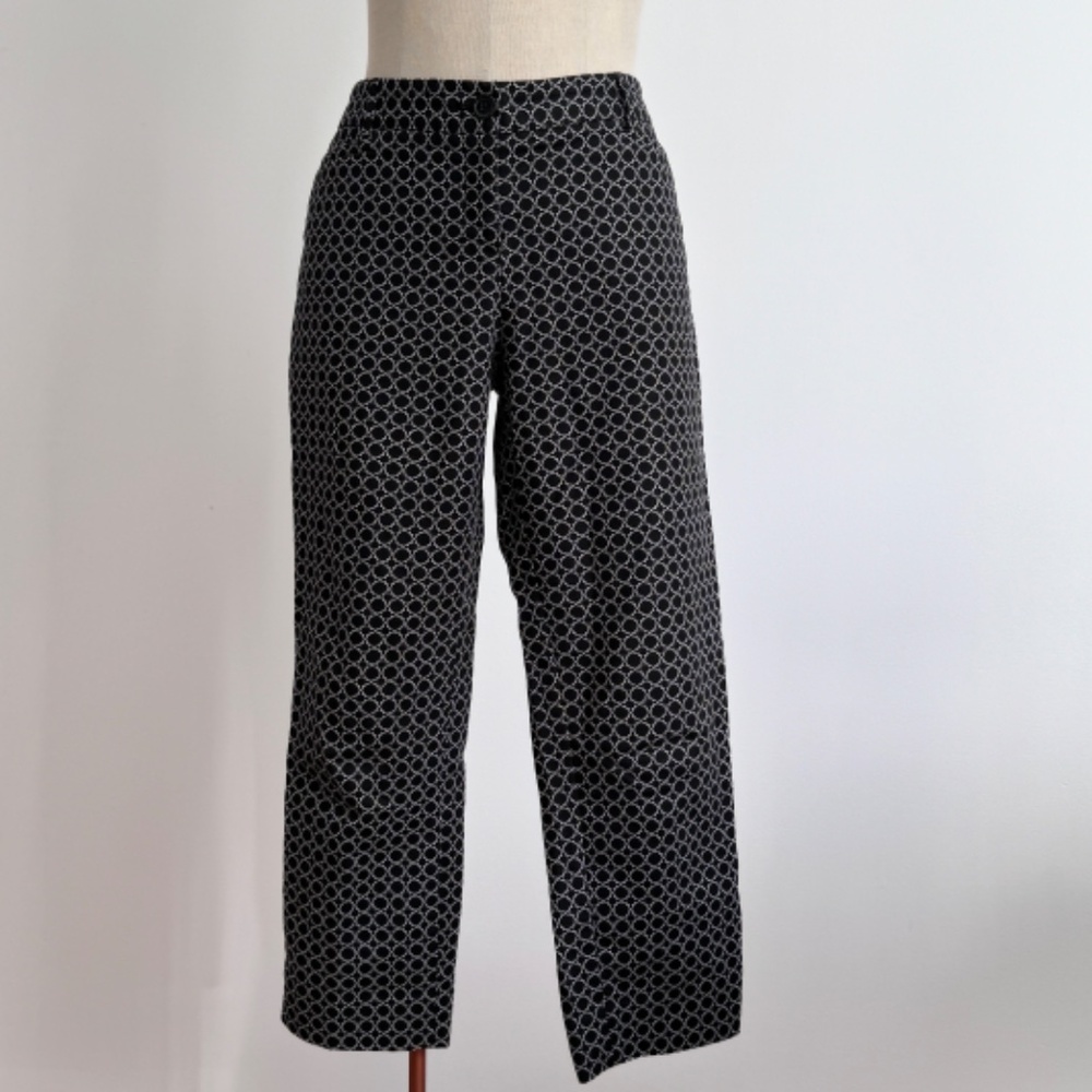 Dalia - Black and White Ankle Length Pants